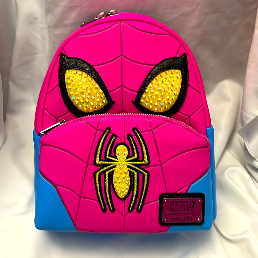 Loungefly Blinged Glow in the Dark Spider-Man Backpack